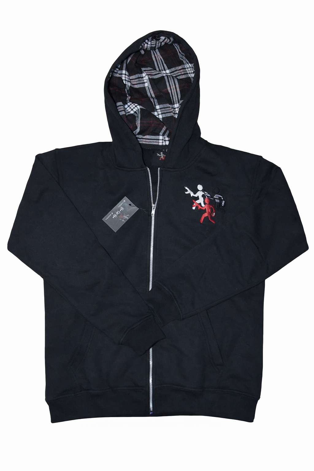 Plaid Running Man Zip Up