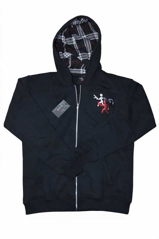 Plaid Running Man Zip Up